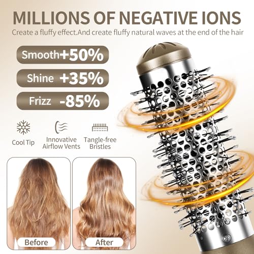 5-in-1 Hair Styler & Hot Air Brush Set, Multi-Functional Hair Styling Tool for Curling, Straightening & Volumizing, Ionic Hair Dryer Brush for Salon-Style Results at Home - Image 4