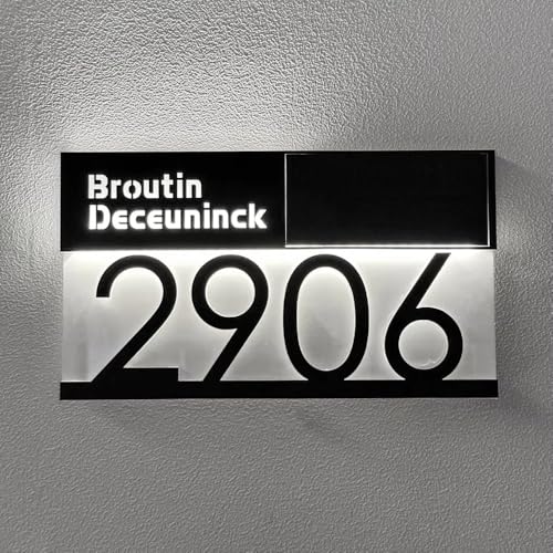 Plaque d'adresse solaire personnalisée pour sécuriser l'accès nocturne de votre cour