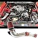 MILLION PARTS Cold Air Kit Tube with Heat Shield Compatible with 1999-2004 Ford Mustang 3.8L 232Cu. In. V6 GAS OHV Naturally Aspirated, Induction Filter High Performance Increase Horsepower, Red