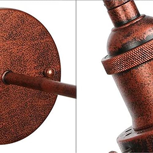 Lámpara de pared interior de metal industrial con vidrio WQHPLMD 5