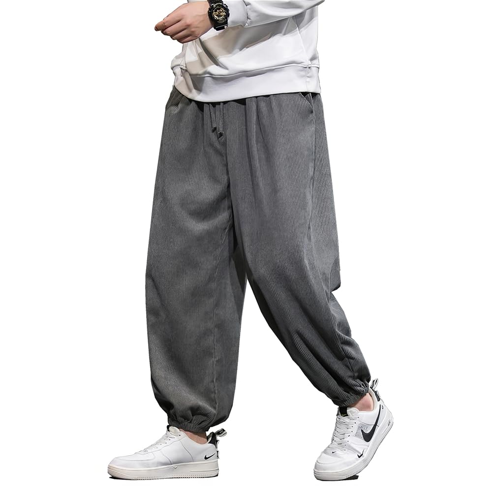Amazon | [Aaronlive] メンズ ワイドパンツ コーデュロイ ズボン