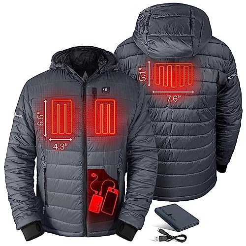 Image of ActionHeat 5V Men's Insulated Puffer Battery Heated Jacket W /Hood