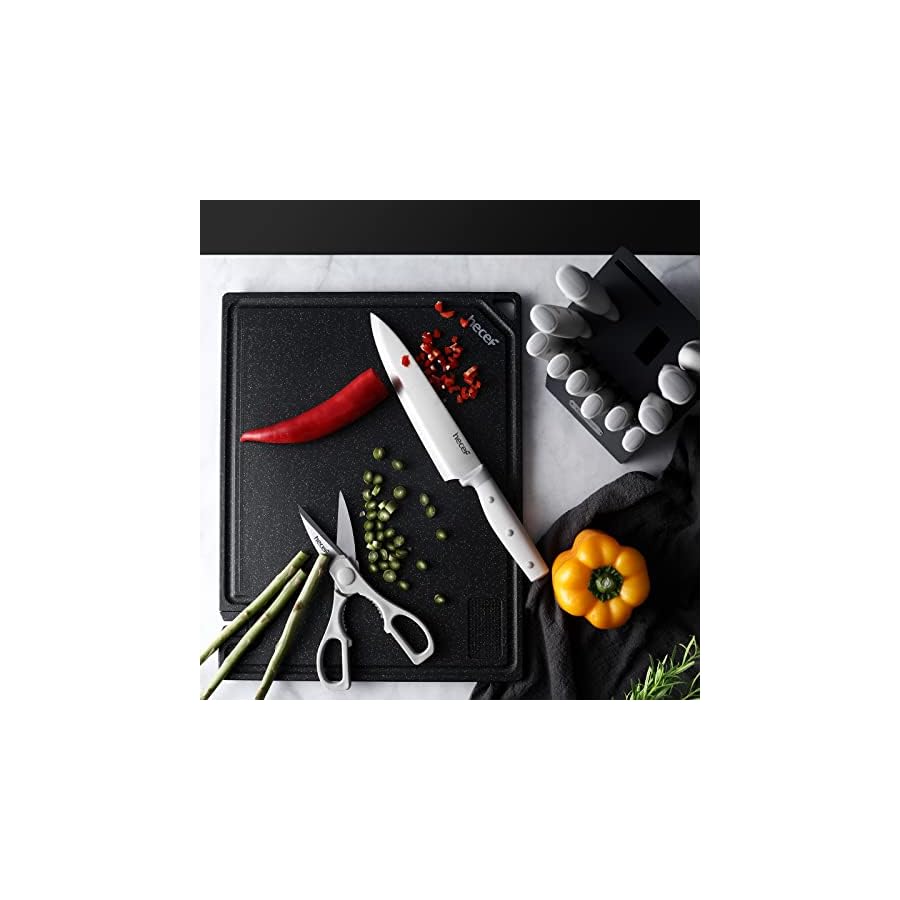 hecef-Kitchen-Knife-Block-Set-14-Pieces-Knife-Set-with-Wooden-Block-Sharpener-Steel-All-purpose-Scissors-High-Carbon-Stainless-Steel-Cutlery-Set-Mothers-Day-Gift-Housewarming-BirthdayGrey hecef Kitchen Knife Block Set, 14 Pieces Knife Set with Wooden Block & Sharpener Steel & All-purpose Scissors, High Carbon Stainless Steel Cutlery Set (Grey)