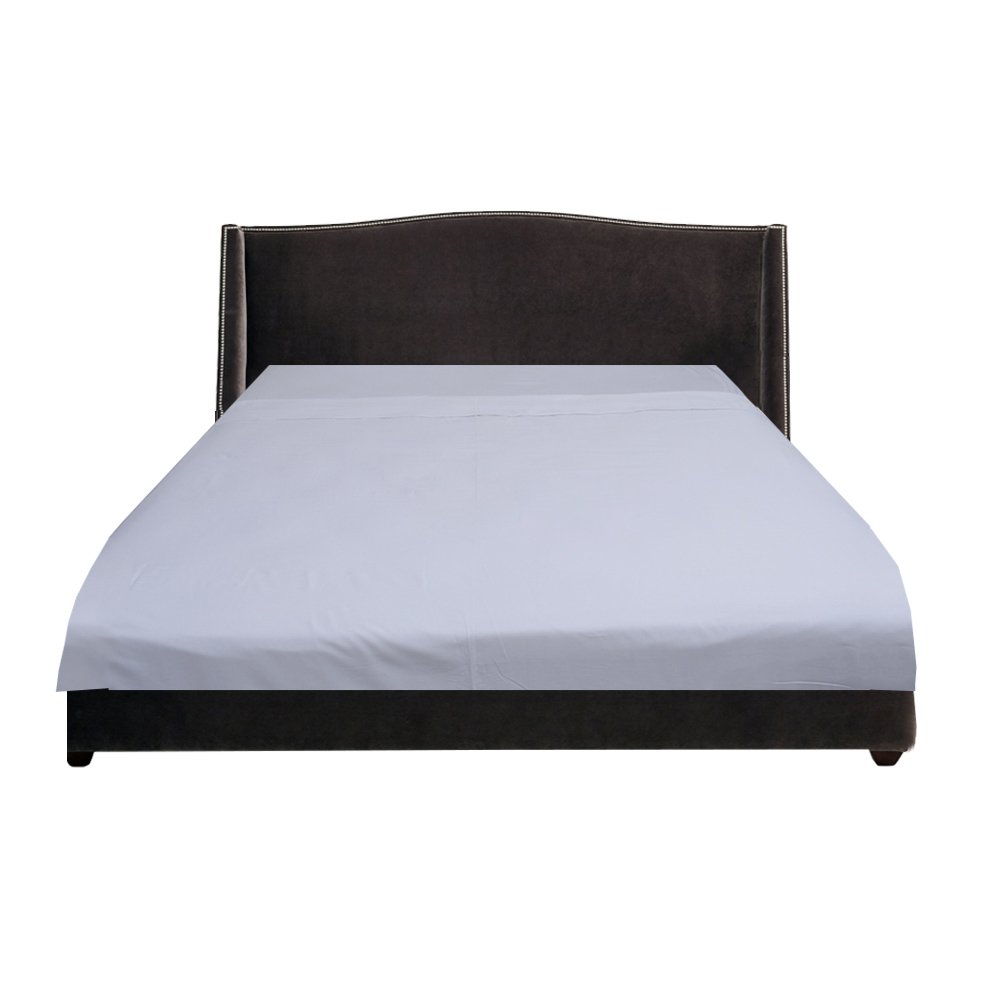 LUXURIOUS BEDDING Egyption-Cotton Solid 1 PC Flat Sheet 100% Egyption Cotton, 800 Thread Count (Uk Single 71"X102"),White