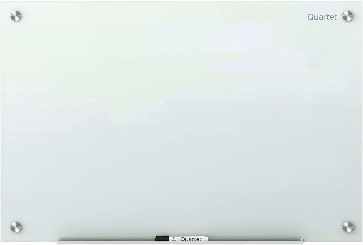 Quartet Glass Whiteboard, Magnetic Dry Erase White Board, 2' x 1.5', White Surface, Infinity (G2418W)