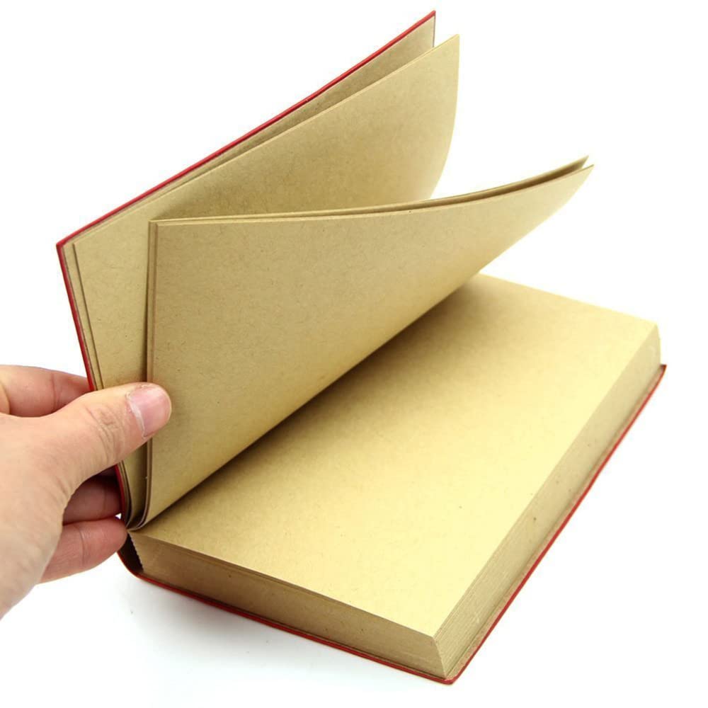 Bloc de notas en blanco con tapa PU, estilo clásico retro vintage, cuerdas y encuadernado llave, diario viaje, cuaderno bocetos, s(Red)