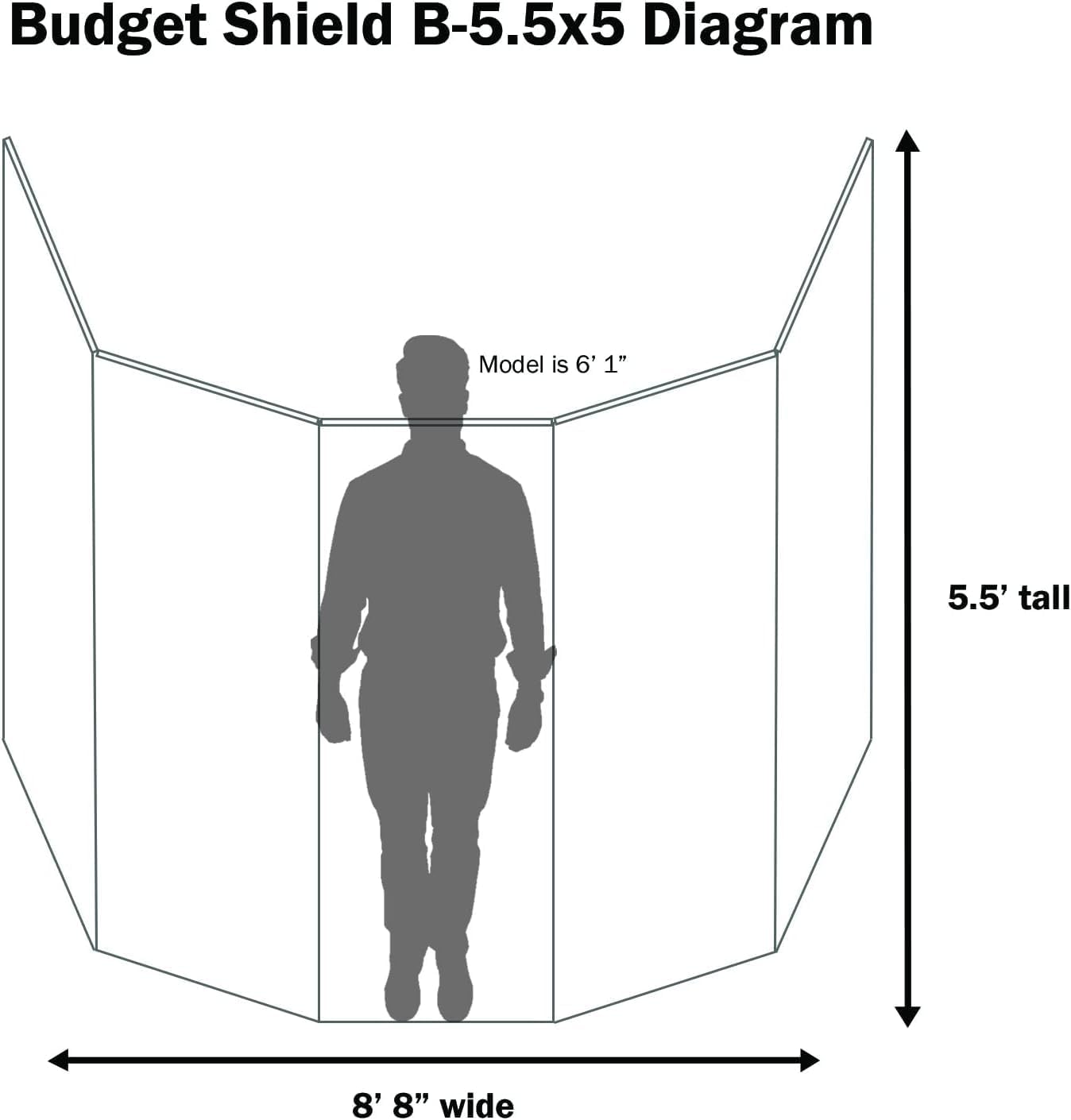 5-1/2' tall drum set acoustic screen (B-5.5x6 (SIX panels))