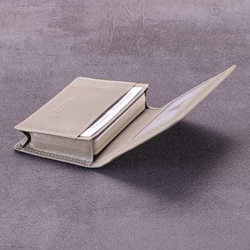 Image of HISCOW Business Card Holder with Large Compartment - Full Grain Leather