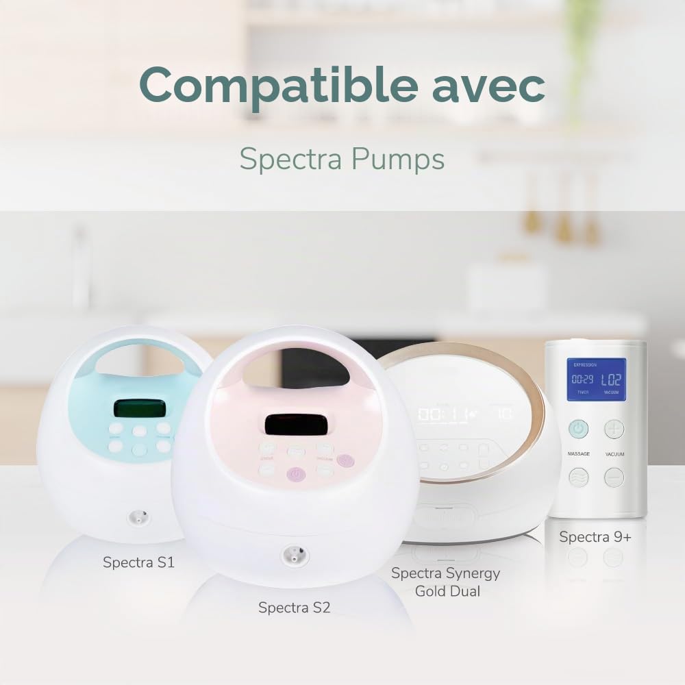 Maymom pièces de tire-lait compatibles avec Spectra S1, S2, 9 Plus et Synergy Gold, inclut valve duckbill et membrane en silicone, accessoire compatible non original