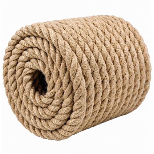 Twisted Manila Jute Rope, 3/4 in x 100 ft, natural