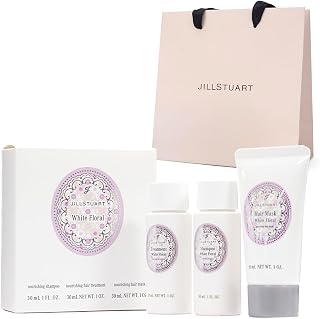 【純正ショッパー付き】JILL STUART ジルスチュアート トラベルセット (シャンプー & コンディショナー & ヘアマスク) 各30ml ホワイトフローラルの香り 旅行 出張 トラベル プレゼント ギフト (JSA041)