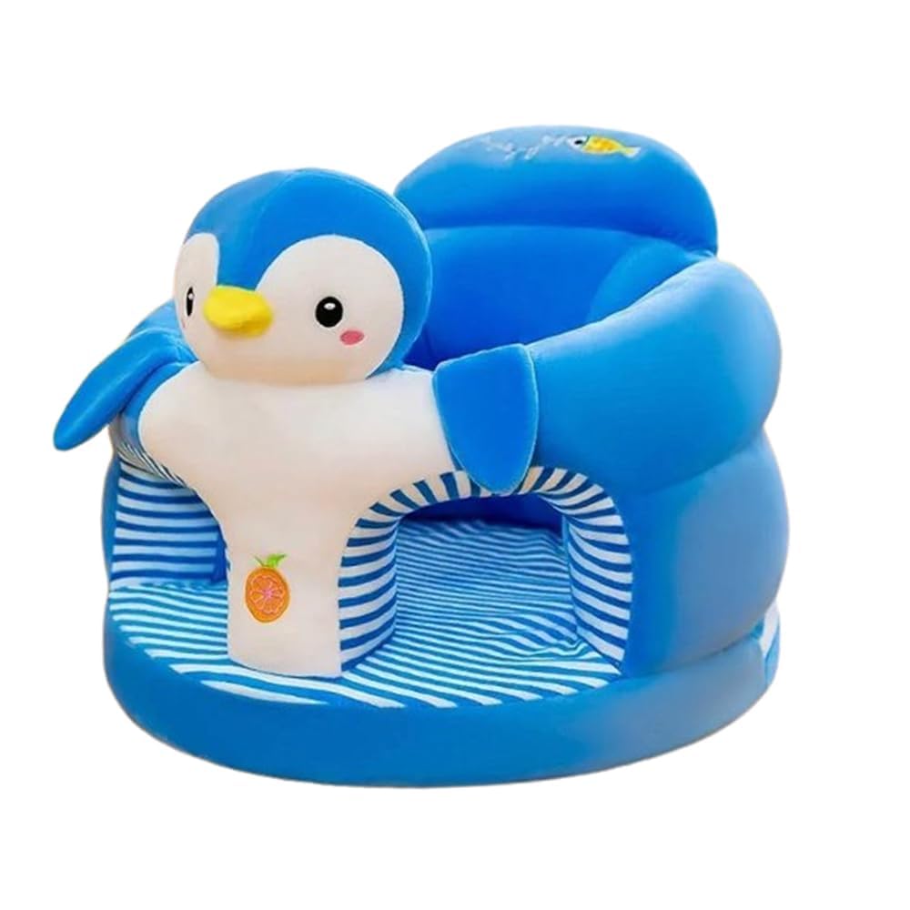 JASSI Inflatable Stand Up Chair for Indoors & Outdoors, Penguin Design, Suitable for Children & Adults (Blue)