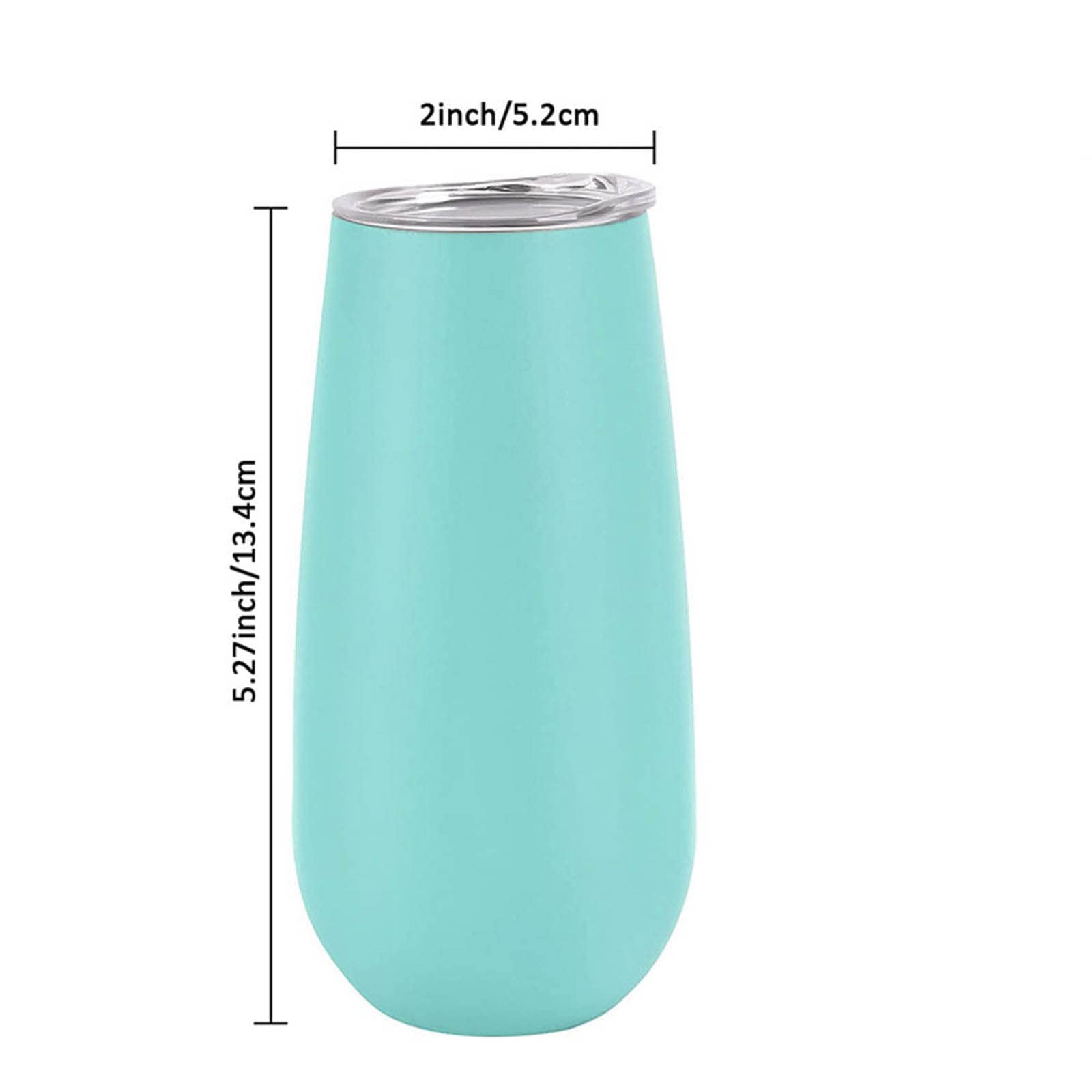 JUSHZ Botella Agua Acero Inoxidable Botella Gimnasio Garrafa Con Pajita Larga Adultos Termo Cafe Para Llevar Agua Caliente Taza Termica Pequeño Copa Vino Tinto Auto (180ml,silver)