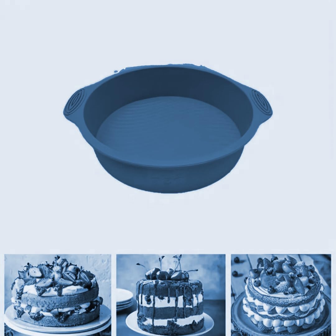 Juego de moldes de silicona 6 en 1, resistentes al calor, accesorios para moldes para tartas, tortitas, mantequilla, cupcakes, pan, magdalenas y utensilios de horno