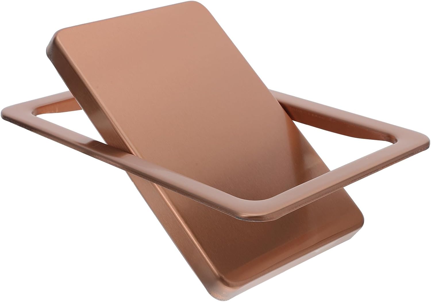 Recessed Trash Can Lid Swing Flap Stainless Steel 430 Rose Gold Kitchen and Bathroom Countertop Waste Bin Cover Replacement for Home and Commercial Use