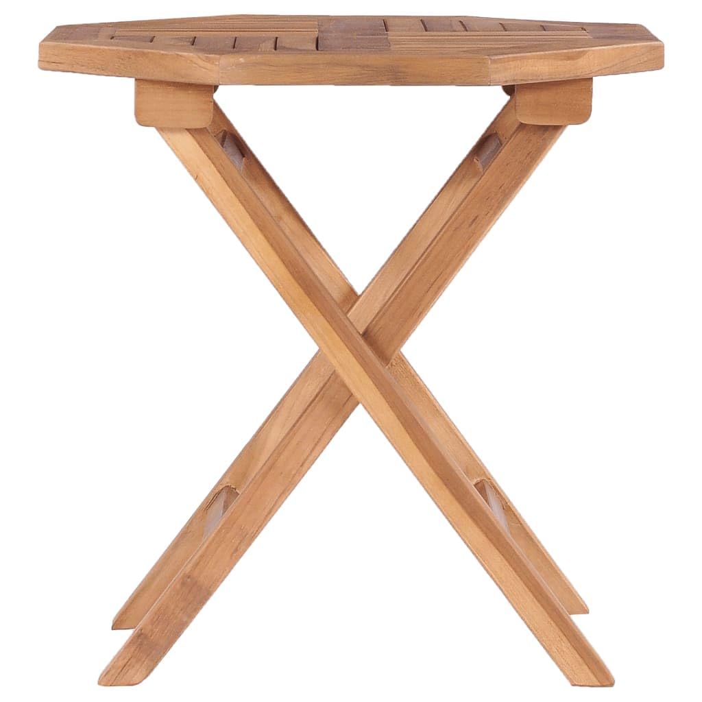 Tavolo pieghevole da giardino, 45 x 45 x 45 cm, in legno di teak, solido balcone | Tavolo da pranzo per portico, terrazza, esterno e interno