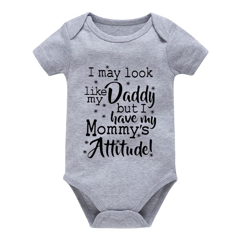 Image of Viuluti I May Look Like My Daddy Baby Romper Funny Infant Boys Girls One-piece Newborn Daddy Outfit Baby Bodysuit Daddy