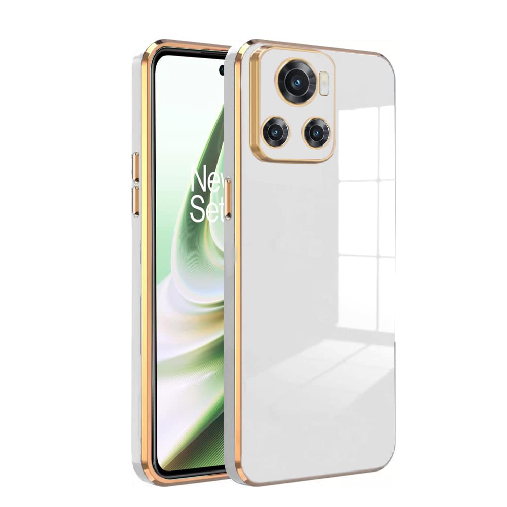 KARWAN®️ Luxury 6D Chrome Back Cover Case Compatible for OnePlus 10R 5G |Slim Shockproof Soft TPU | Raised Lips Protection | Camera Protection | Stylish Back Case and Cover |-White (B0BSV6XZ8R) Amazon Price History, Amazon Price Tracker