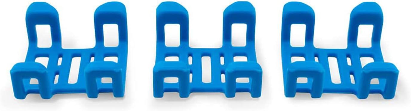 GPS Dog Tracker Rubber Clips x3 (Standard), Blue, 2.8 cm