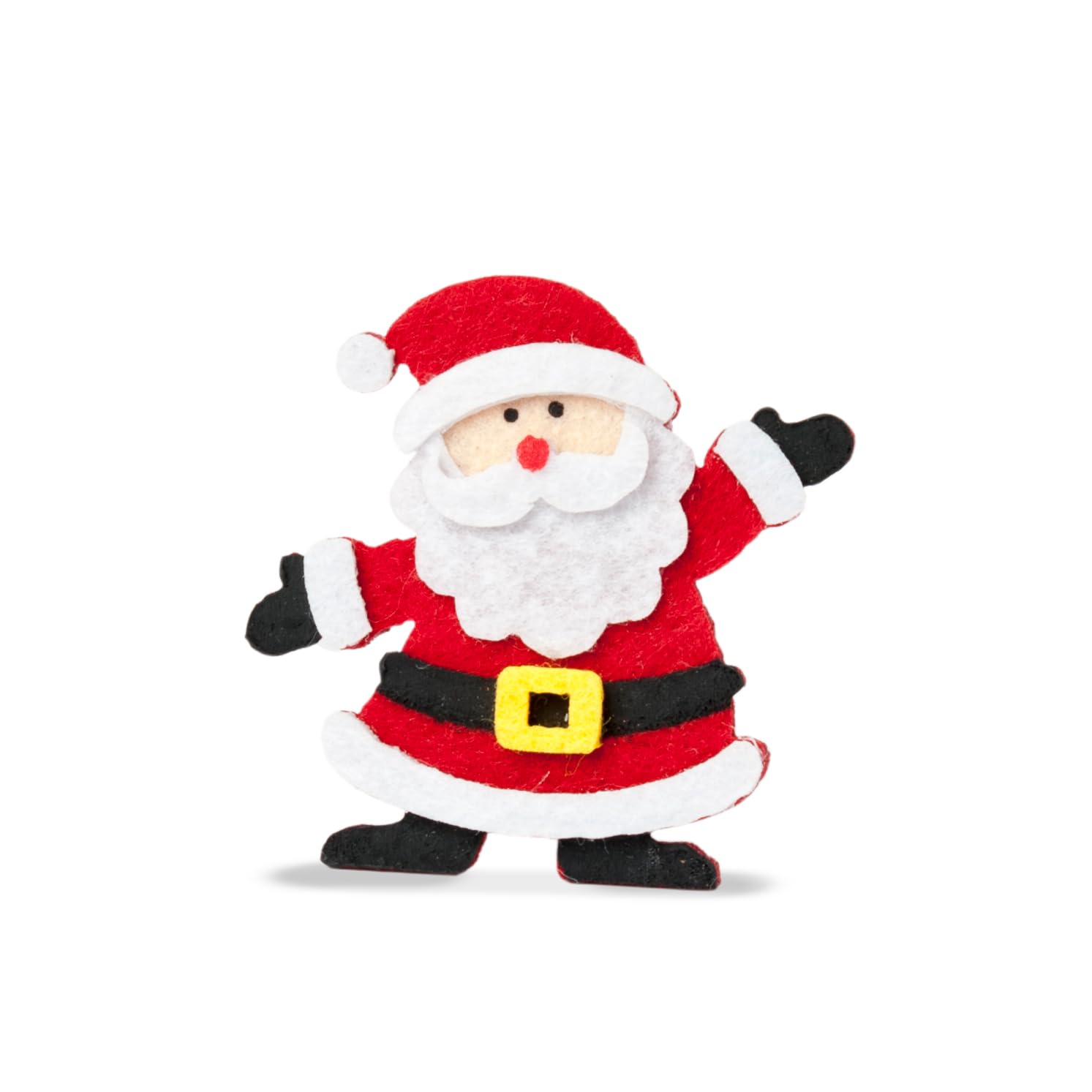 Mopec NA121 Pack of 6 Felt Santa Claws, red, 5x5,5x1,5cm