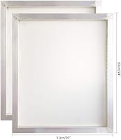 Vista 3 de Pantallas de impresión de pantalla de seda de aluminio 20 x 24 pulgadas Frame-110 malla blanca (2 PCS)
