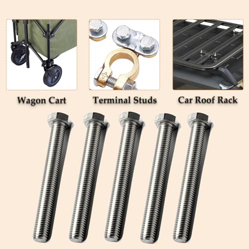 Image of 20Pcs M8 Hex Bolts M8x30mm Hex Head Bolt Stainless Steel 304 | M8-1.25 Fully Threaded Hex Tap Metric Hexagon Head Machine Screw Right Hand External Hex Drive