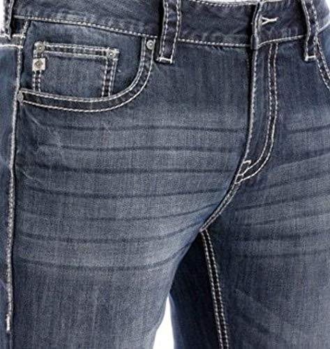 Rock & Roll Denim Regular Fit Stretch Straight Bootcut Jeans #M1P34734