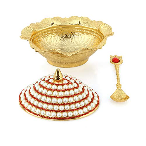 Candy Bowl Coated Handmade Brass Sugar Chocolate Serving Dish Gift For Lovers And You (Red Crystal) #TOP2
