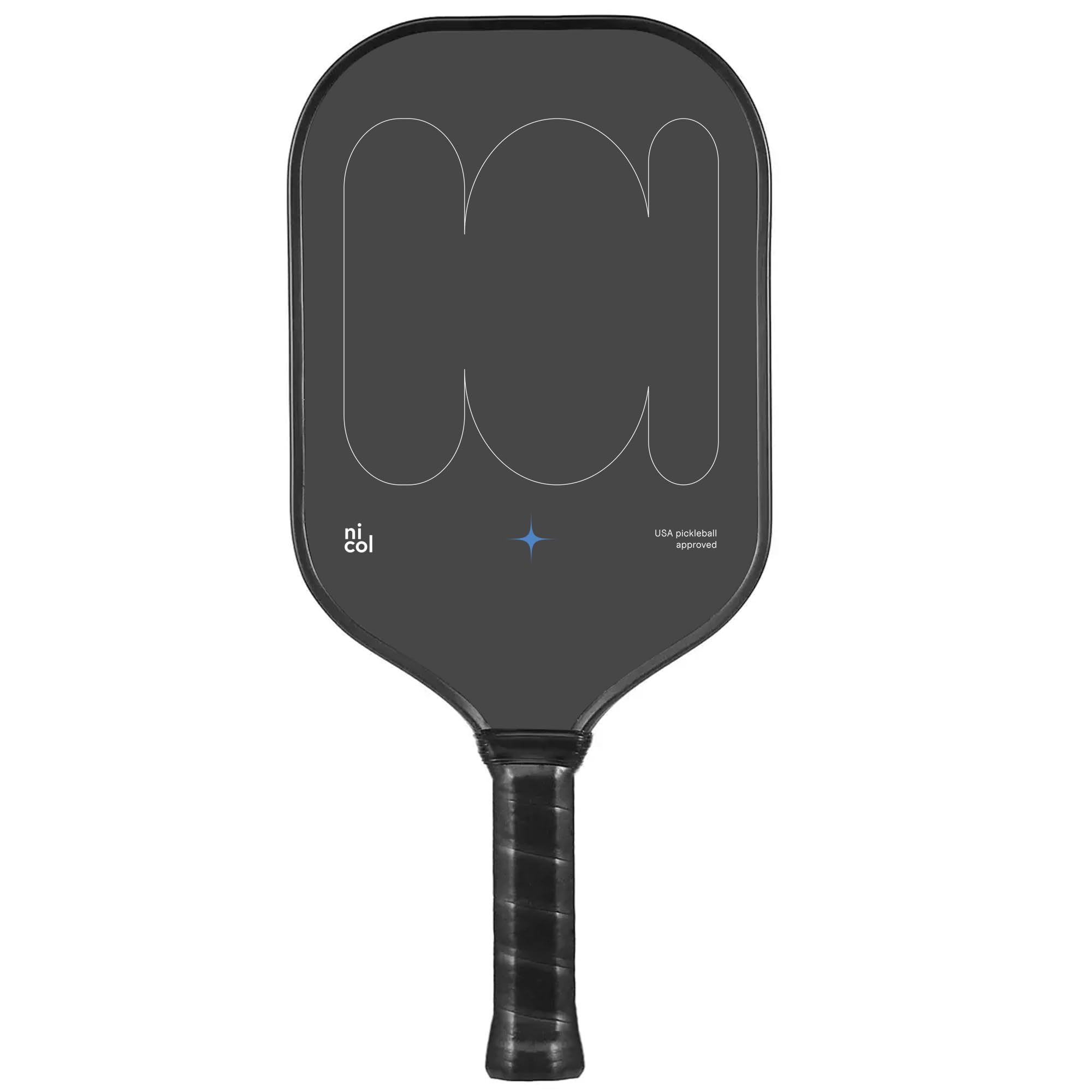 Nicol R-One Pickleball Paddle - Premium Japanese T700 Carbon Fiber Pickleball Paddle for Perfect Spin & Control - USAPA Approved Pickleball Racket with Elongated Surface and Non-Slip Grip (Design 1)