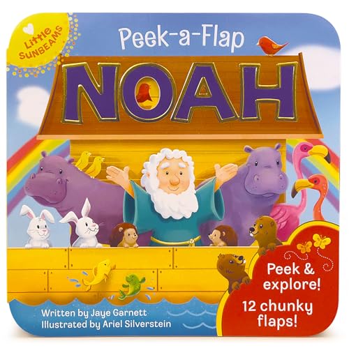 Image of Peek-a-Flap Noah - Children's Lift-a-Flap Board Book Gift for Easter, Christmas, Communion, Baptism (Little Sunbeams)