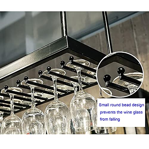 Support de verre à vin suspendu réglable en hauteur pour plafond de bar - 5
