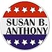Susan B. Anthony Red White Blue Stars 2.25â€ Large Button Pin American Hero