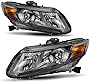 AUTOSAVER88 Headlight Assembly Compatible with 2012 2013 2014 2015 Civic Sedan 4-Door 12 13 Civic Coupe 2-Door Black Housing Amber Reflector