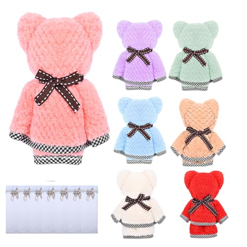 ハンカチ プチギフト くまさん タオル タオルハンカチ レディースラッピング済 レディース ギフト タオルベア クリスマス プチギフト プレゼント ハンドタオル 女性 人気 異動 引っ越し 挨拶 結婚式 誕生日 内祝い お返し 粗品 (くまちゃん7個セット)