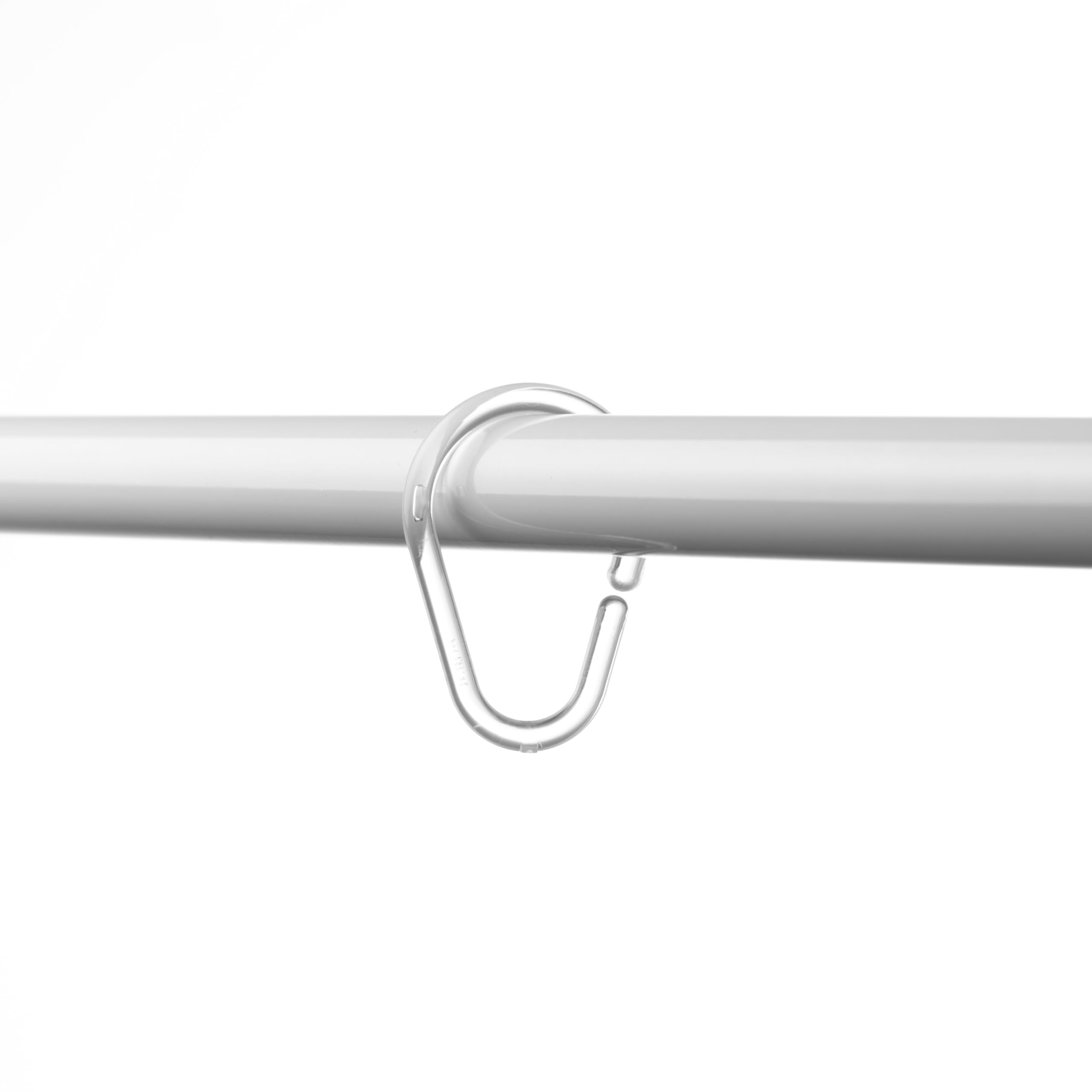 TATAY 12 Duschvorhangringe 3 cm Durchmesser Transparent | Universal Design | Robuster Kunststoff | Einfach zu Montieren | Passend für Jede Duschstange 5 Jahre Garantie