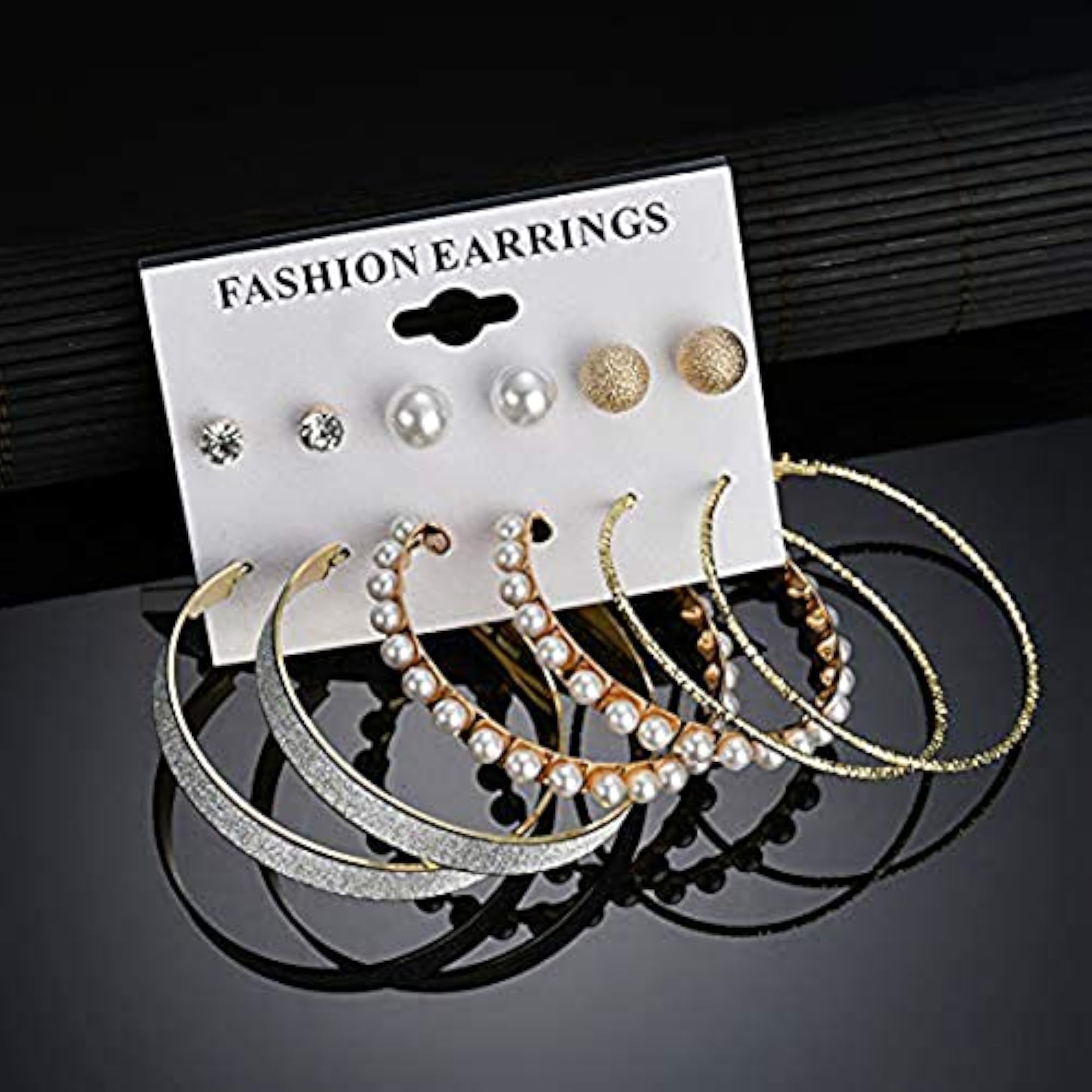 Pearl & AD Designs 6 Earrings Set