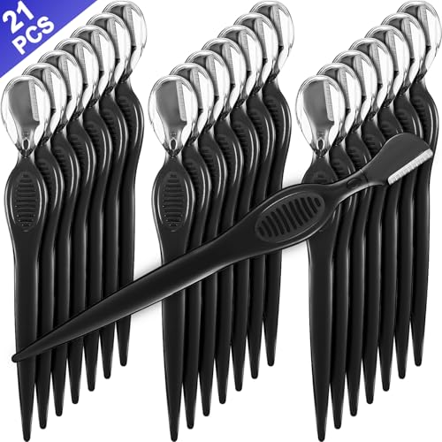 About Face Facial Razor & Eyebrow Shaper (3 Ct) - Removes Peach Fuzz on Cheeks, Chin, or Forehead & Delicately Shapes Eyebrows