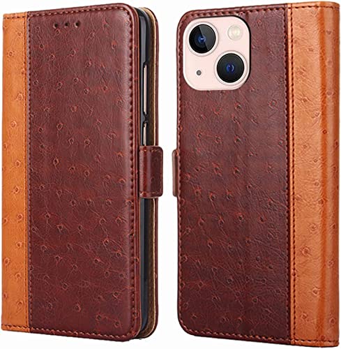 Étui iPhone 14 Pro Max : housse cuir marron avec porte-carte