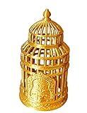 Decorative Golden Birdcage, 3D Printed Bookshelf Decor, PP Series Inspired Gilded Cage