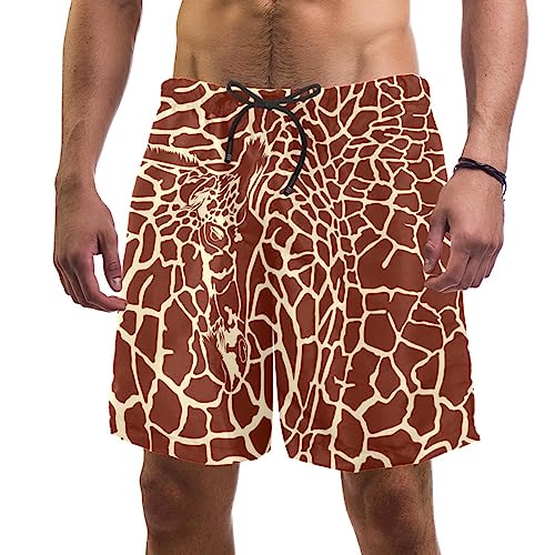 Short de plage à séchage rapide VERED imprimé girafe pour l'été