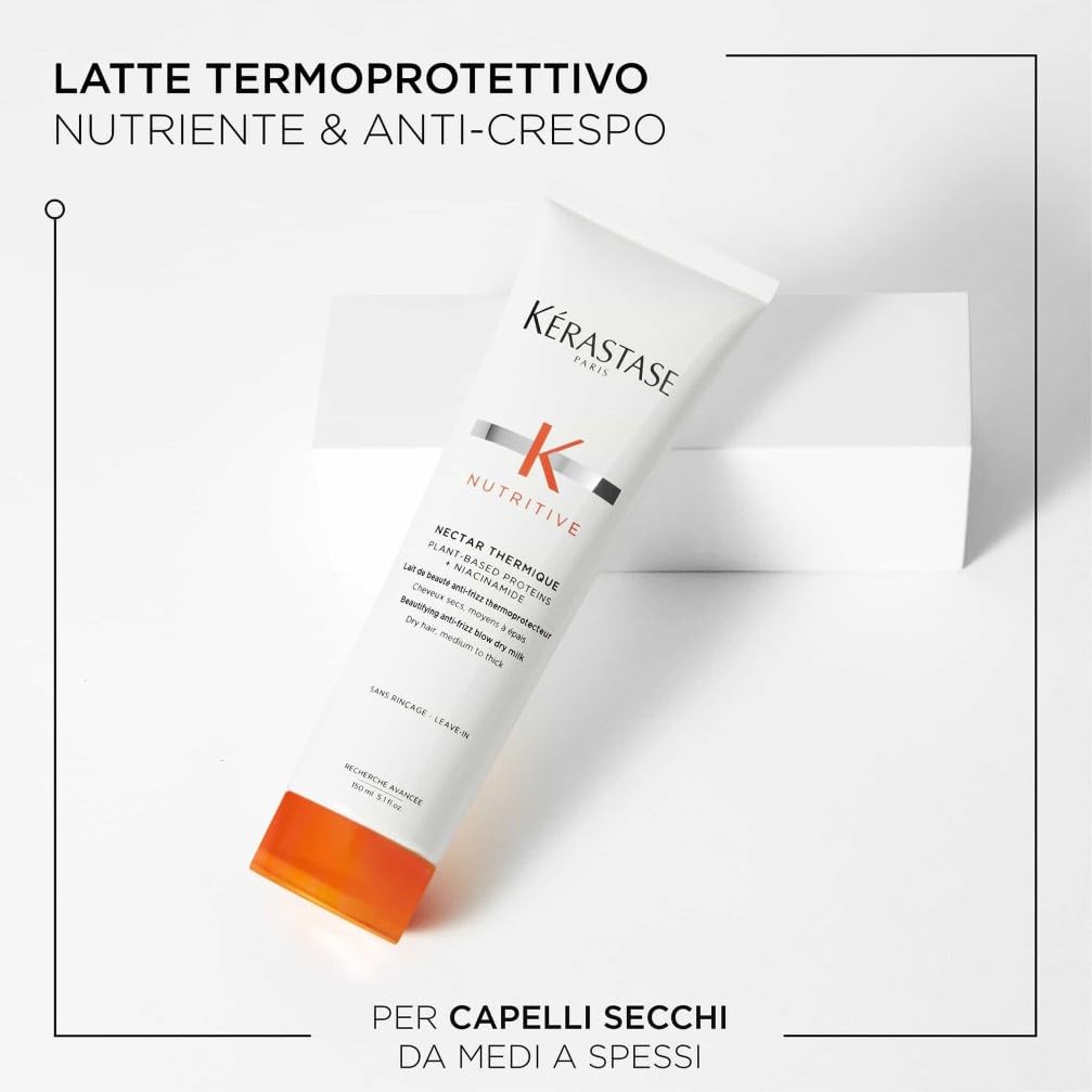 Kérastase, Nutritive, Routine Nutriente Per Capelli Secchi, Shampoo Bain Satin Riche + Maschera Masquintense Riche + Termoprotettore Nectar Thermique + Siero Notturno 8h Magic Night