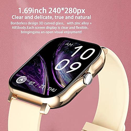 Smart Watch 2021-horloges voor heren, dames, 1,69-inch touchscreen-fitnesstracker, hartslag-slaapmonitor, waterdichte smartwatch voor iOS Android - Afbeelding 3