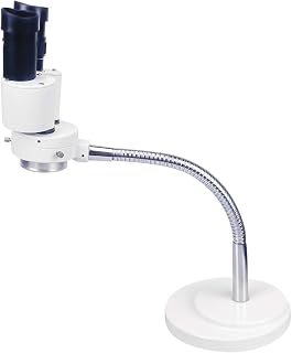 10X Binocular Microscope 360 Rotatable Gooseneck Arm for Dental Lab Workshop Phone PCB Soldering Repair Tool Adjustable Hose