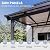 oneinmil 12 x 10FT Hardtop Gazebo for Patio, Outdoor Aluminum Wall-Mounted Gazebo Pergola with Sloped Roof, Heavy Duty Awnings for Patio Covers, Backyard, Deck, Garden