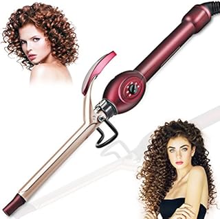 Mini Curling Wand 13mm Small Curls Curling Iron for Short Hair, Small Barrel Thin Wand Curler Professional Skinny Hair Wand Mini Ceramic Small Hair Curler Adjustable Temp Curling Tongs for Long Hair