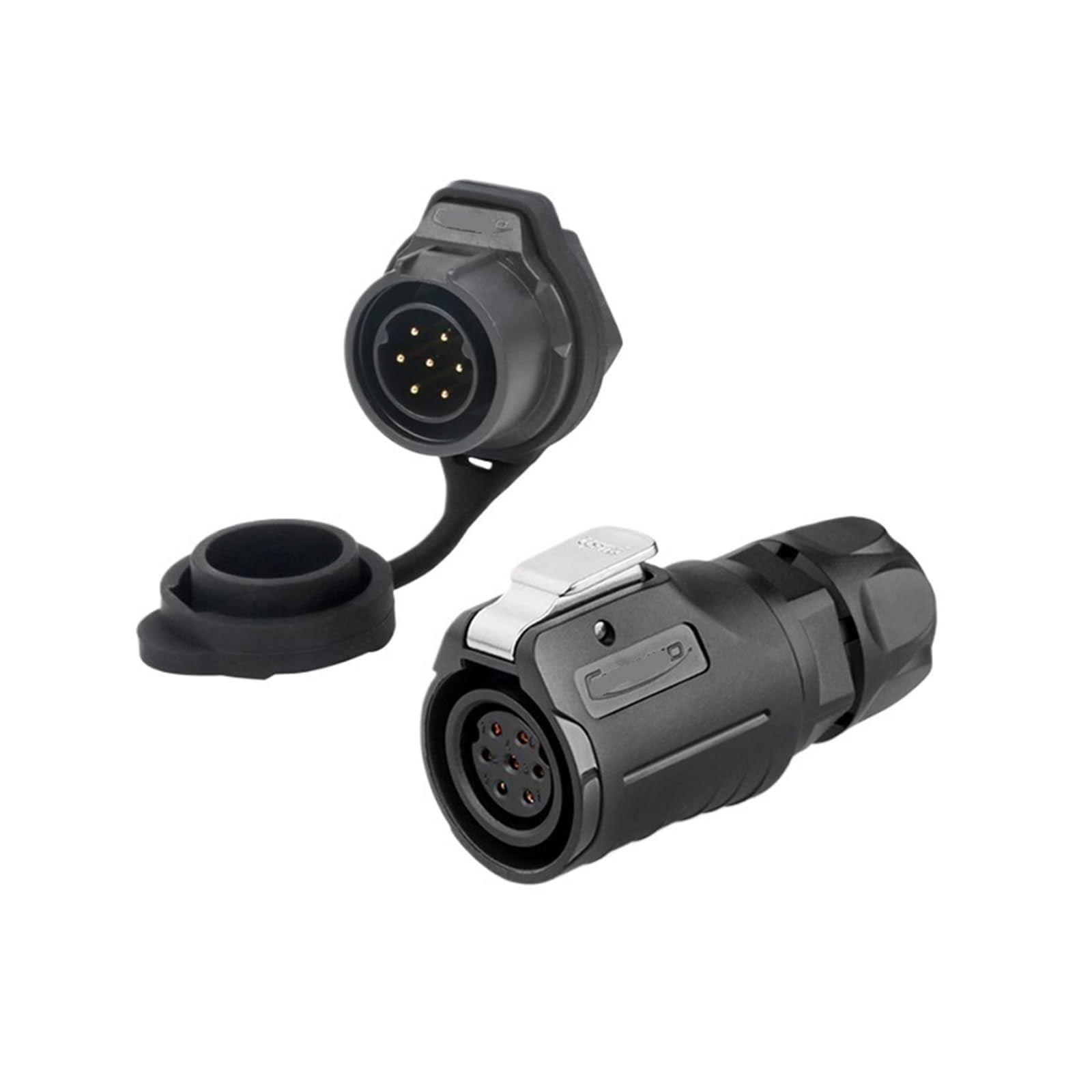 Conector industrial de 7 pines LP16 con montaje inverso de un solo orificio para señal