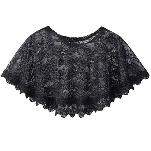 Women Floral Lace Shawl Wrap Wedding Bridal Up Tulle Shrug Cape2