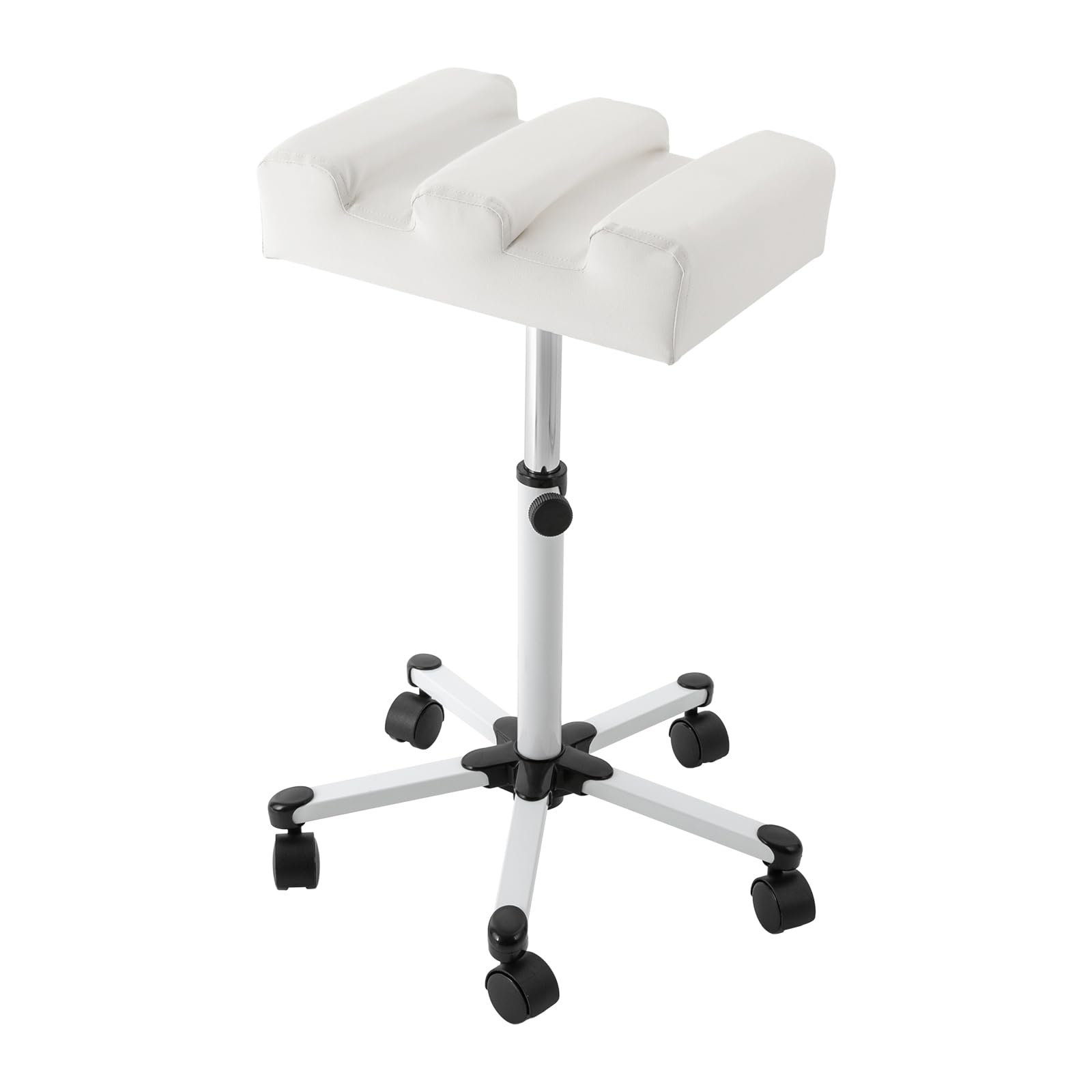 Sgabello Pedicure e Manicure Regolabile con Ruote e Poggiapiedi - Sedia per Bellezza e Salone