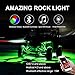 OFFROADTOWN RGB LED Rock Lights Kit 4 pods Neon Trail Rig Light Underglow with Bluetooth App Control for UTV ATV Polaris Can-Am Yamaha Honda Kawasaki Boat Motorcycle