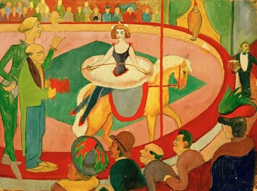Peinture Poster Impression Cirque August Macke : art mural moderne 60x90cm pour déco séjour